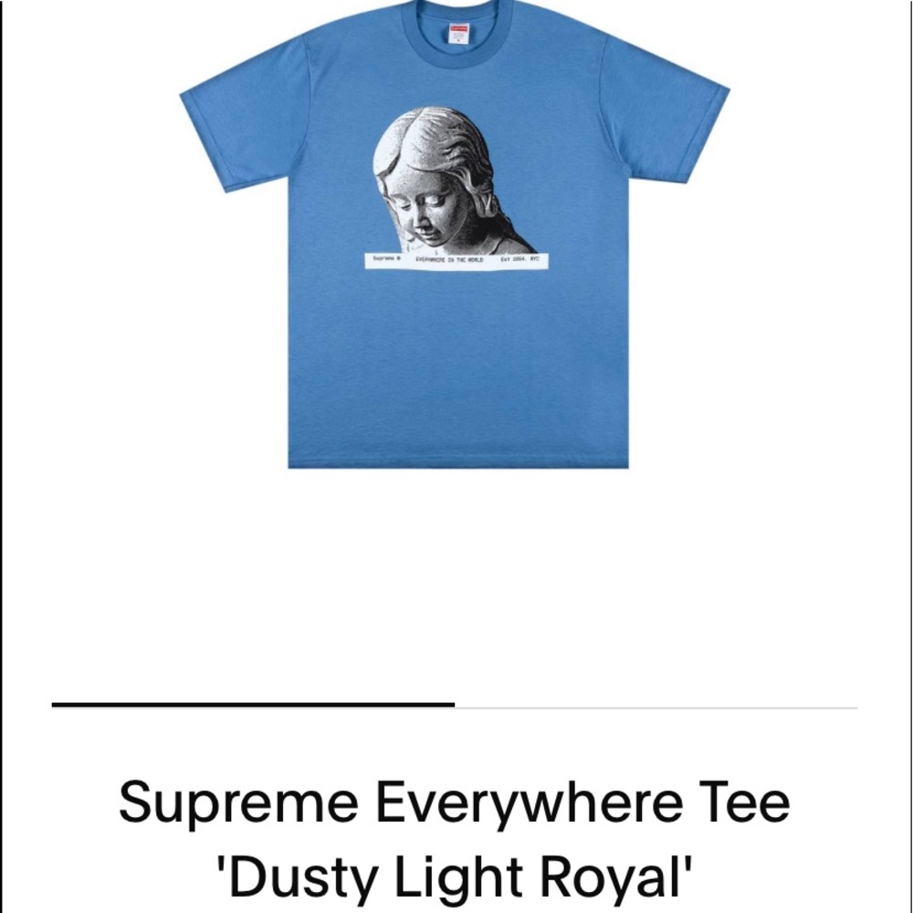 Sz M Supreme everywhere tee ‘Dusty Light Royal’
